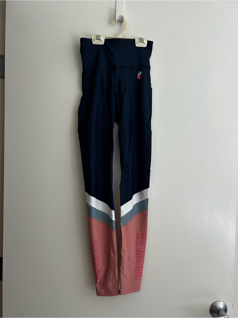P.E Nation XS Colorblock Leggings - Navy, Dusty Rose, Gray, White